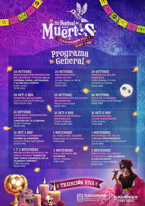 Eventos Festival día de Muertos Tlaquepaque 2025
